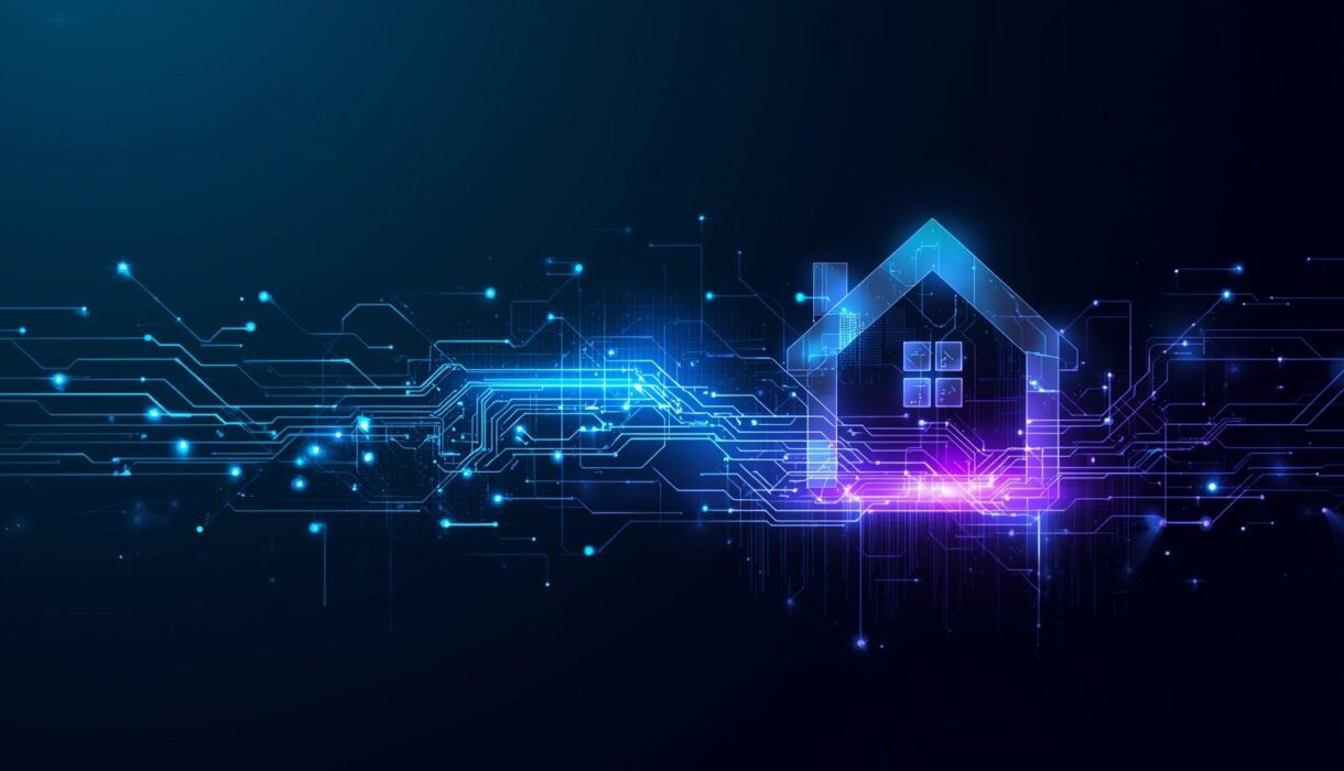 generar una portada de calidad con el tema relacionado a laboratorio de ia en casa con simbolos o marcaas relacionado al tema (1)